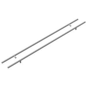 vidaXL Skab H&aring;ndtag 2 stk. S&oslash;lv 800 mm Rustfrit st&aring;l