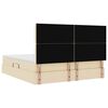 vidaXL Seng med opbevaring og madras Creme 160 x 200 cm Polyester