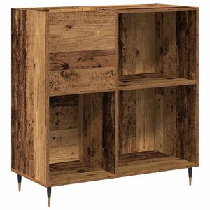 vidaXL Pladeskab med hylde Gammelt tr&aelig; 85 x 38 x 89 cm Konstrueret tr&aelig;