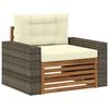 vidaXL Udend&oslash;rs Mellem Sofa Massivt Akacietr&aelig; Naturfarvet