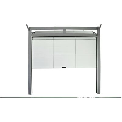 vidaXL garageport med paneler gråhvid