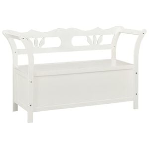 vidaXL b&aelig;nk 107x45x75,5 cm massivt fyrretr&aelig; hvid