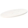 vidaXL bordplade 80x40x2,5 cm oval massivt fyrretr&aelig; hvid