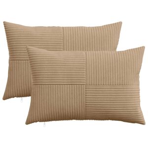 vidaXL Pudebetr&aelig;k 2 pcs ALMELO Brun 30 x 50 cm cordfl&oslash;jl