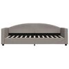 vidaXL daybed med udtræk og skuffer 80x200 cm stof gråbrun