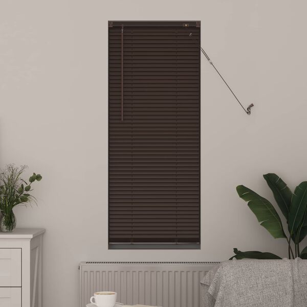vidaXL Persienner Indstillelig M&oslash;rk Brun med M&oslash;nster 150 x 50 cm PVC