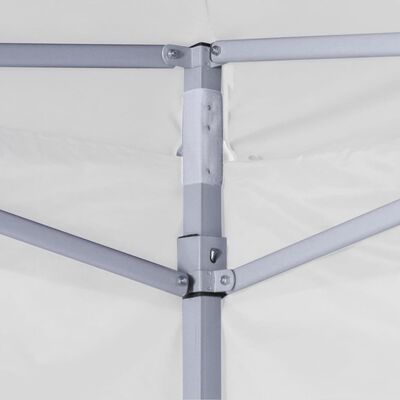 vidaXL foldbart festtelt med 4 sidevægge 2x2 m stål hvid
