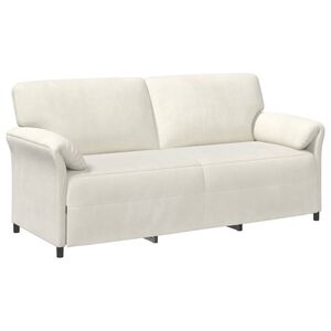 vidaXL 3-personers sofa Cremefarvet 198 x 83 x 95 cm Fl&oslash;jl