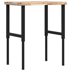 vidaXL arbejdsb&aelig;nk 80x60x(73-99,5) cm massivt akacietr&aelig; rektangul&aelig;r