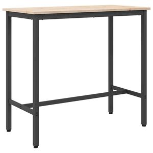 vidaXL bord Naturfarvet 100 x 50 x 91 cm Ingeni&oslash;rtr&aelig; og st&aring;l