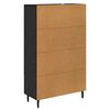 vidaXL Highboard med skuffe Sort eg 69,5 x 31 x 115 cm Konstrueret tr&aelig;