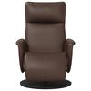 vidaXL l&aelig;nestol med fodst&oslash;tte kunstl&aelig;der brun