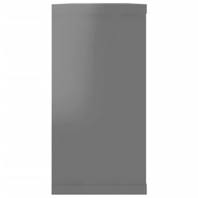 vidaXL væghylder 2 stk. 100x15x30 cm kubeform spånplade grå højglans
