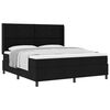 vidaXL Box spring seng med pude med hovedg&aelig;rde Sort 200 x 180 cm Stof