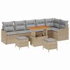 vidaXL Havesofa S&aelig;t 9 stk. Beige polyrattan