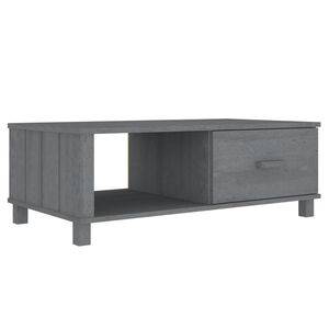 vidaXL vidaXL sofabord HAMAR 100x55x35 cm massivt fyrretr&aelig; m&oslash;rkegr&aring;