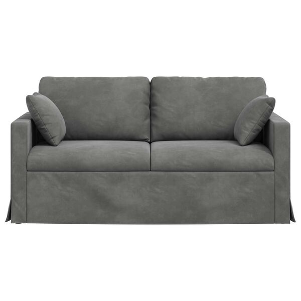 vidaXL Sofa M&oslash;rkegr&aring; 158 x 78 x 80 cm Fl&oslash;jl