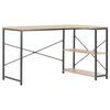 vidaXL computerbord 120 x 72 x 70 cm sort og egetr&aelig;sfarvet