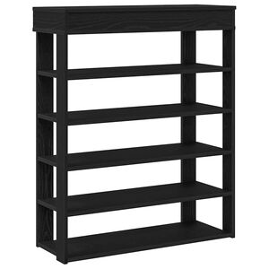 vidaXL skostativ 80x30x98 cm konstrueret tr&aelig; sort