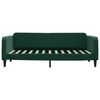 vidaXL daybed 90x200 cm velour m&oslash;rkegr&oslash;n