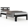 vidaXL sengeramme 100x200 cm massivt fyrretr&aelig; sort