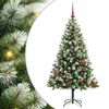 vidaXL Kunstig H&aelig;ngslet Juletr&aelig; med Flocket Sne 150 LED'er Varm hvid