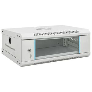 vidaXL v&aelig;gh&aelig;ngt netv&aelig;rksskab 53x40x21 cm 4U IP20 19
