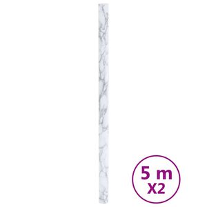 vidaXL selvkl&aelig;bende folie til m&oslash;bler 90x500 cm PVC marmorhvid