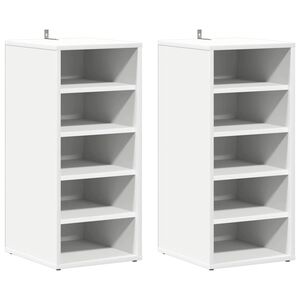 vidaXL skoreoler 2 stk. 31,5x35x70 cm konstrueret tr&aelig; hvid
