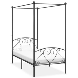 vidaXL sengestel til himmelseng 100 x 200 cm metal gr&aring;