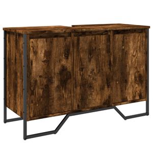 vidaXL underskab til h&aring;ndvask 91x35x60 cm konstrueret tr&aelig; r&oslash;get eg