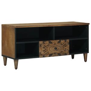 vidaXL TV-skab Brun 100 x 33 x 46 cm Massivt mangotr&aelig;