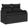 vidaXL Havesofa S&aelig;t 10 stk. Sort polyrattan