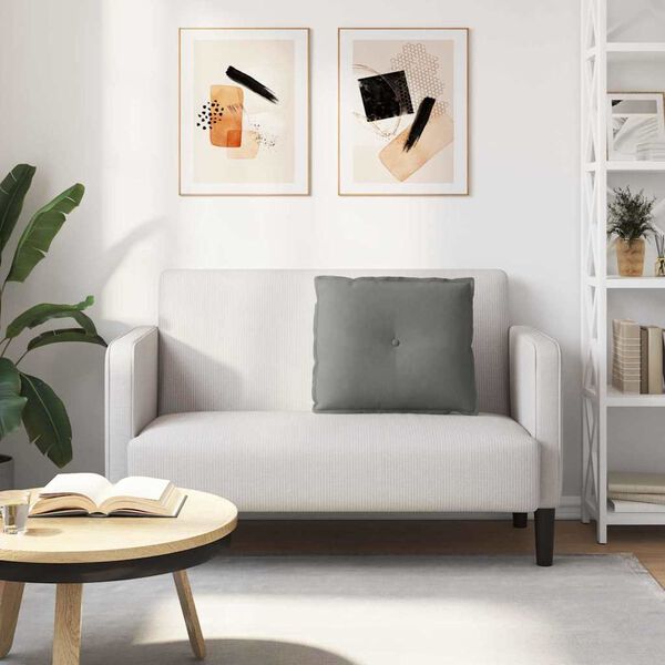 vidaXL Rygpude M&oslash;rkegr&aring; 60 x 50 cm Mikrofiberstof