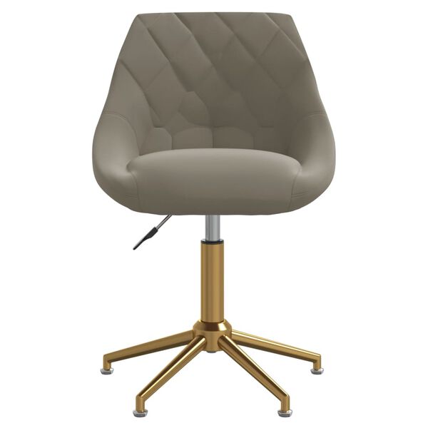 vidaXL drejelig spisebordsstol fl&oslash;jl lysegr&aring;