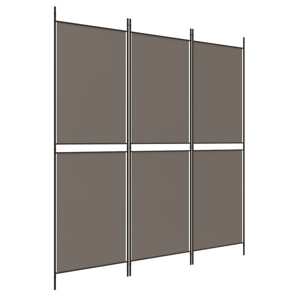 vidaXL 3-panels rumdeler 150x180 cm stof antracitgrå