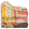 vidaXL modulpuf stof patchwork