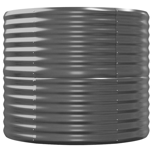 vidaXL plantekasse 368x80x68 cm galvaniseret stål antracitgrå