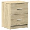 vidaXL sengebord med 2 skuffer 40x36x50 cm sonoma-eg