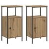 vidaXL sengeborde 2 stk. 41x31x80 cm konstrueret tr&aelig; kunsteg