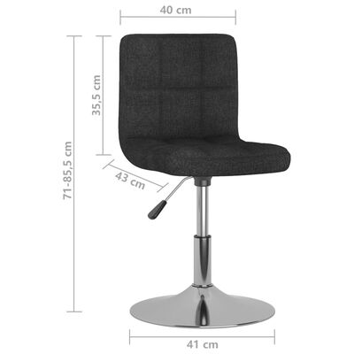 vidaXL drejelige spisebordsstole 2 stk. stof sort