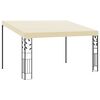 vidaXL v&aelig;gmonteret pavillon 4x3x2,5 m cremefarvet