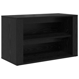 vidaXL Skostativ 75 x 35 x 45 cm Konstrueret tr&aelig; Sort eg