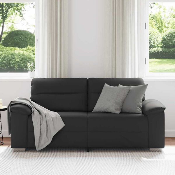 vidaXL 2-personers sofa sort 180x81x84 cm kunstl&aelig;der