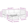 vidaXL sofas&aelig;t til haven 5 dele med hynder massivt douglasgran