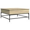vidaXL sofabord 95x95x45 cm konstrueret tr&aelig; og metal sonoma-eg