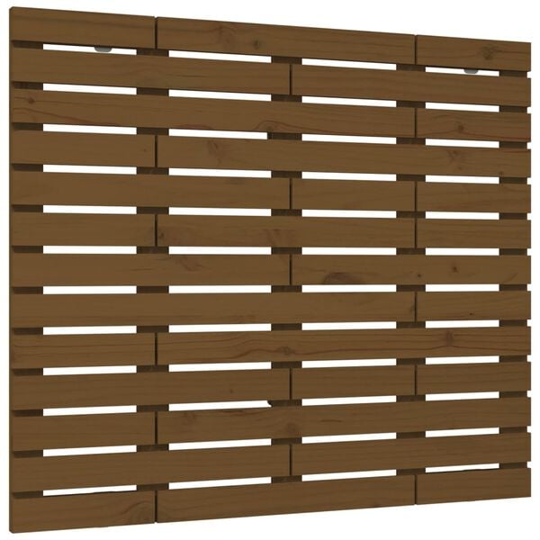 vidaXL sengegavl 106x3x91,5 cm massivt fyrretr&aelig; gyldenbrun