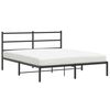 vidaXL sengeramme med sengegavl 150x200 cm metal sort