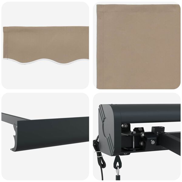 vidaXL Markise Beige 350 x 250 x 165 cm Polyester og Aluminium