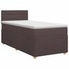 vidaXL Boxmadras med topmadras M&oslash;rk Brun 80 x 200 cm Stof